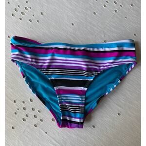 ZeroXposur Stiped Bikini Bottoms girls size 12